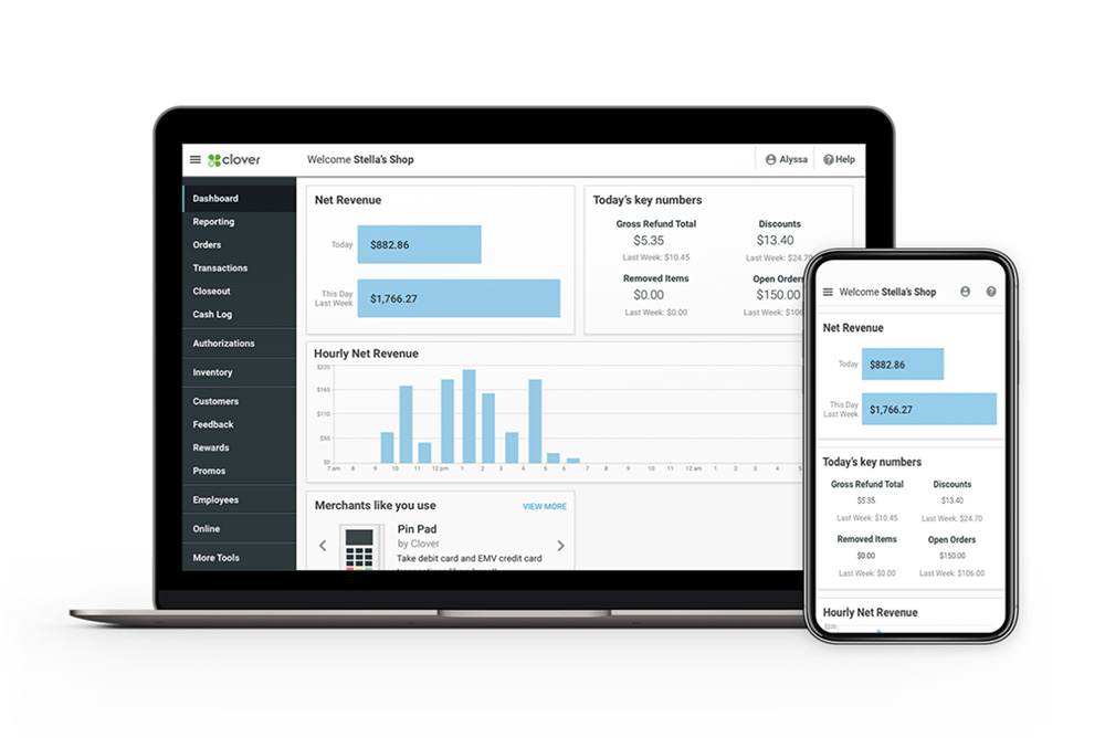 Clover Flex has advanced card processing features