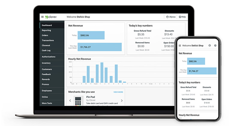 Clover Mini Helps organize inventory